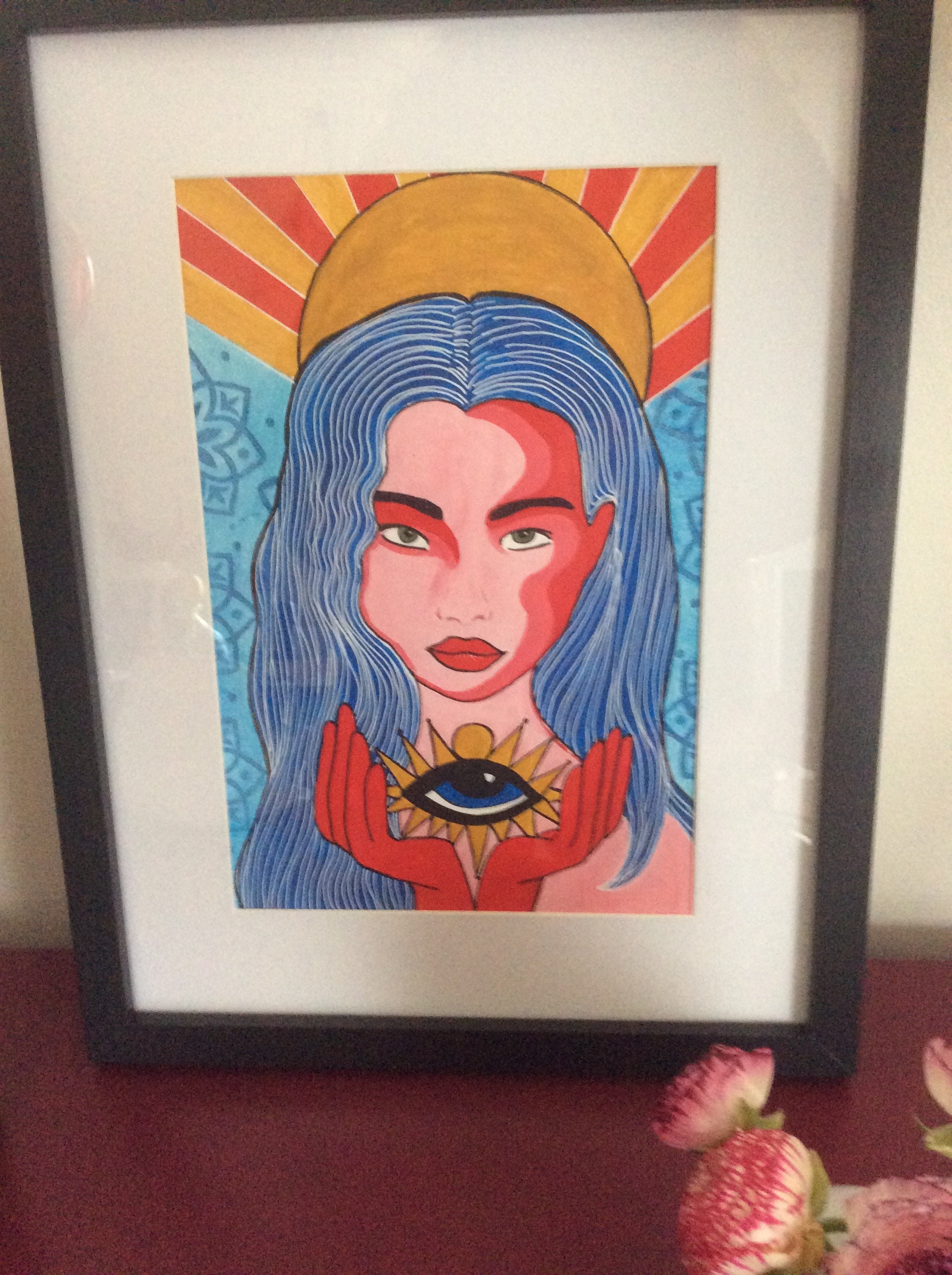 Peinture Originale Faite Main Encadrée Esprit Zen Seventeen