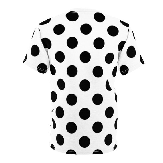 90s Unisex Polka Dot Tee white All Over Print T Shirt Etsy