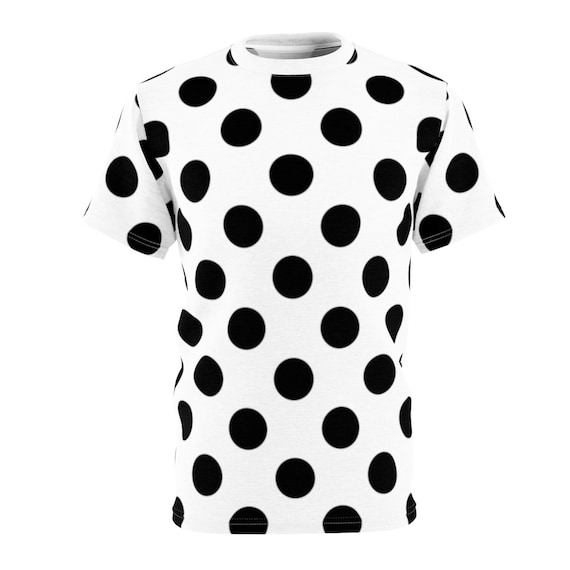 90s Unisex Polka Dot Tee white All Over Print - Etsy