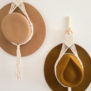 Macrame Hat Hanger | Macrame Hat Holder | Hat Rack | Hat Decor | Hat Display