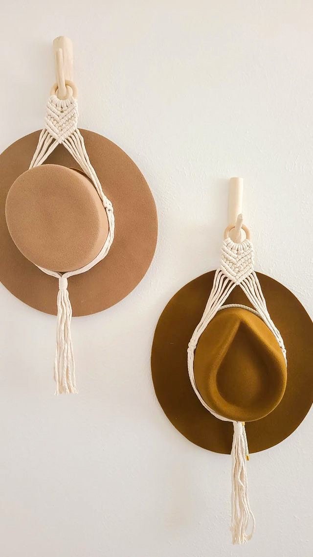 Cintre pour chapeaux en macramé Porte-chapeaux en macramé porte-chapeaux  Décoration de chapeau Présentoir à chapeaux -  Canada