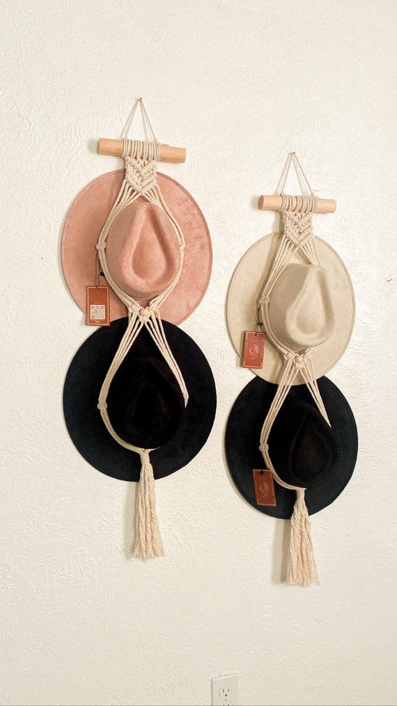 1 Cintre Pour Chapeau En Corde De Macramé, Porte-chapeau À