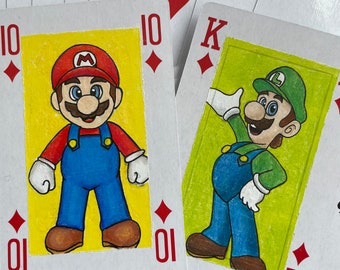 Club Nintendo Premium Mario Trump Playing Cards Gold & Clear Poker