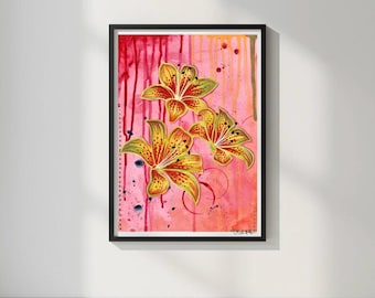 Art Print - Pretty Lilies - Wall Art - Fine Art Print
