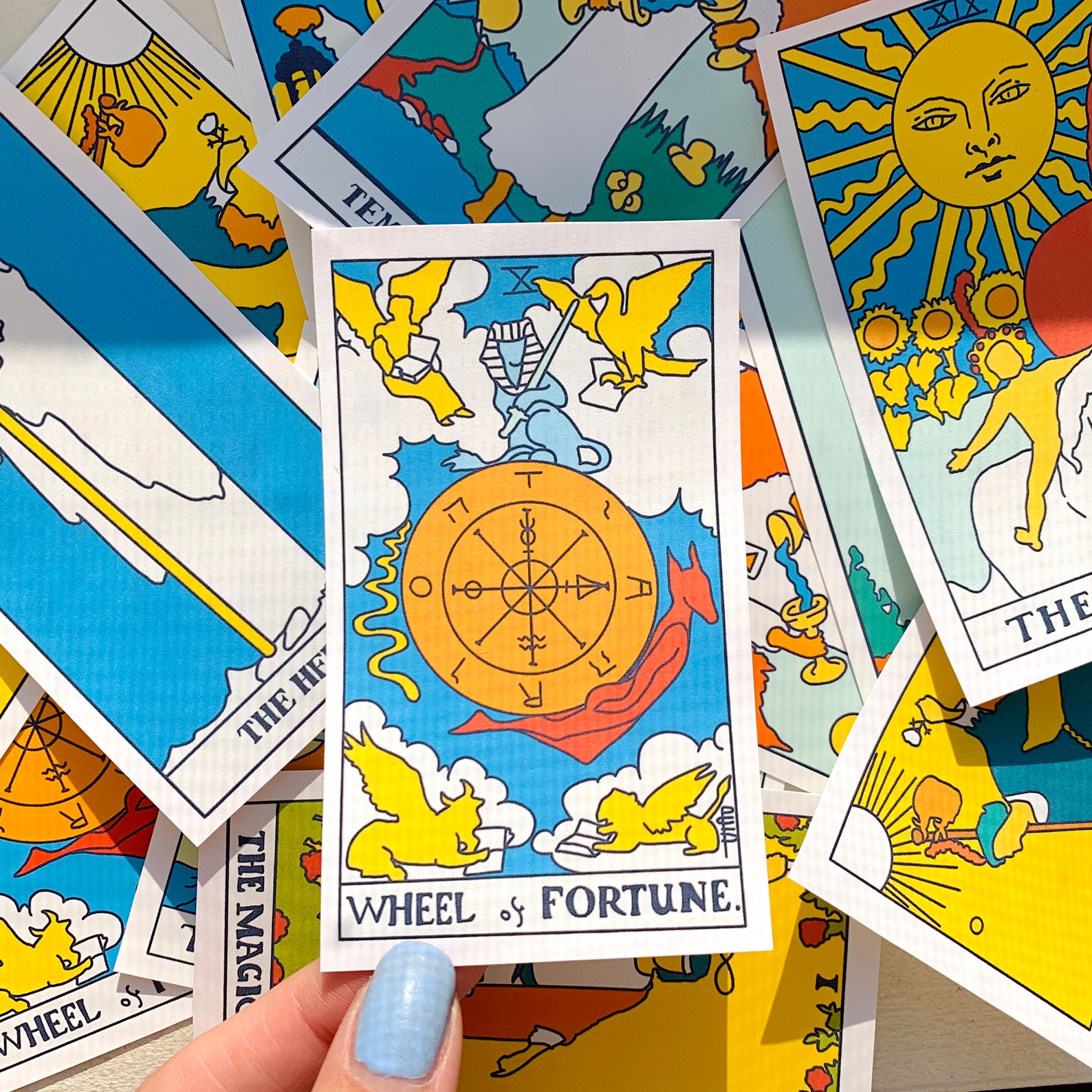Wheel of Fortune Tarot Card Sticker Etsy