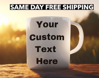 Personalisierte Kaffeetasse: Benutzerdefinierte Text Geschenk