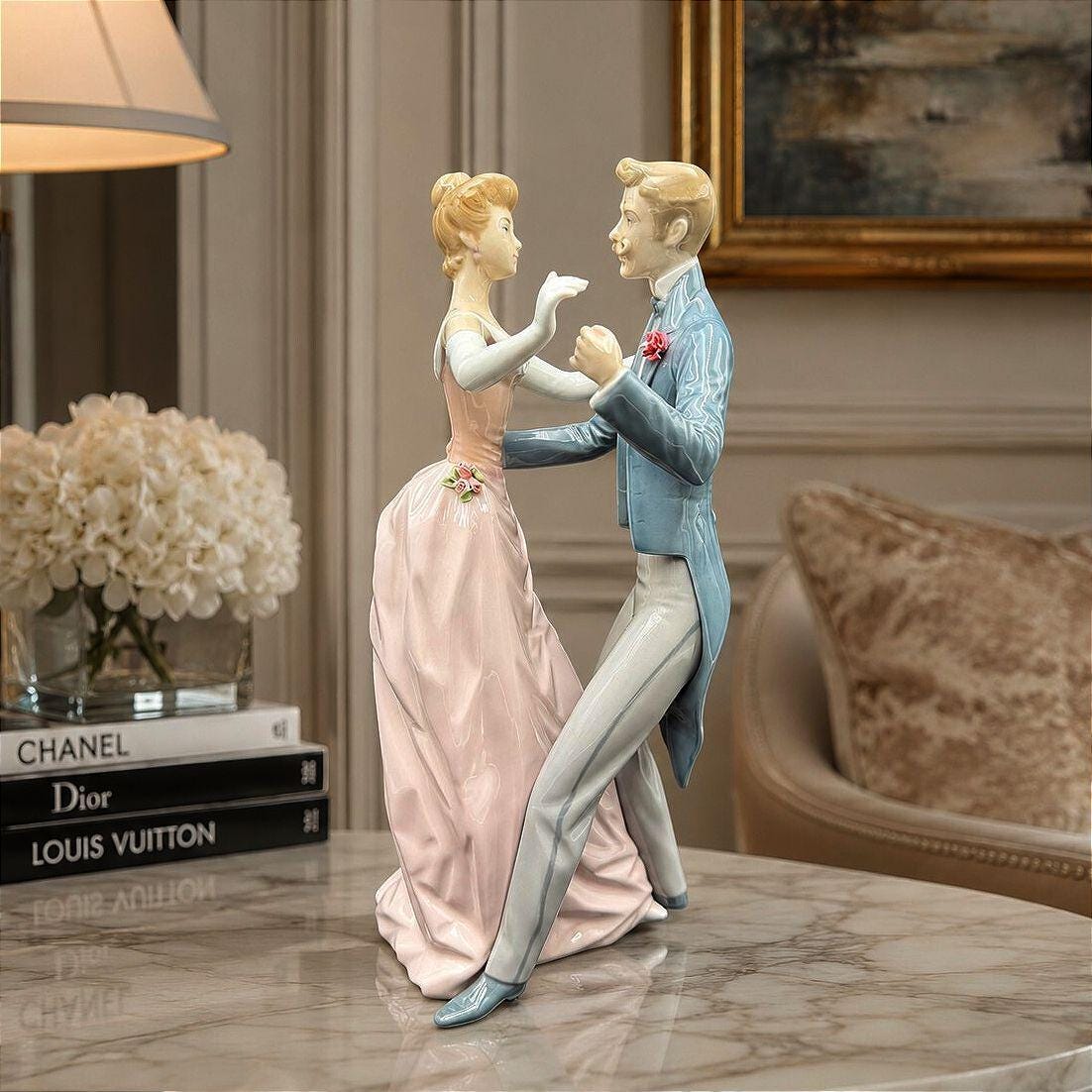 New Arte 90 ポンパドールダンサーペア Dancing Couple Porcelain Figurine - Etsy