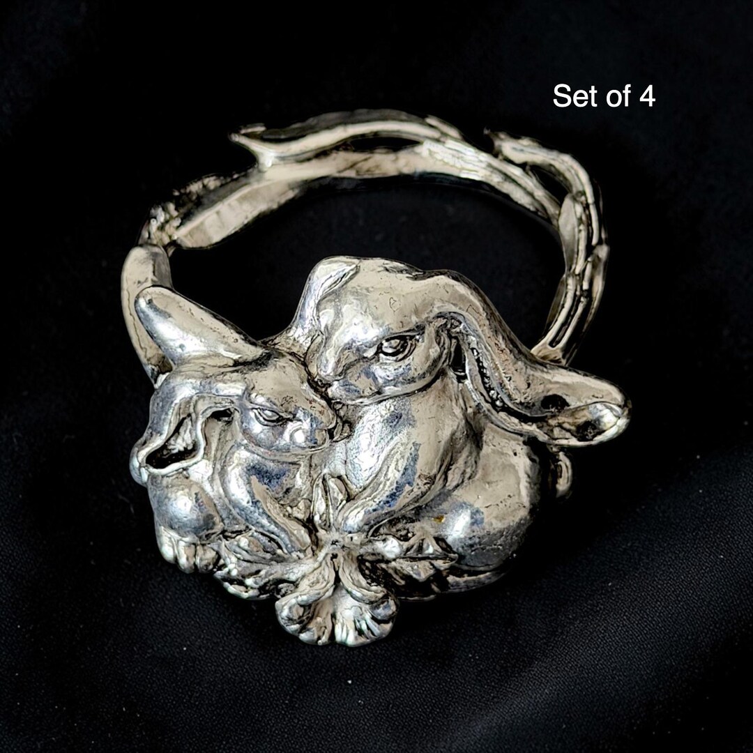 Arthur Vintage Arthur Court Bunny Rabbit Napkin Rings - Set of 4 in ...