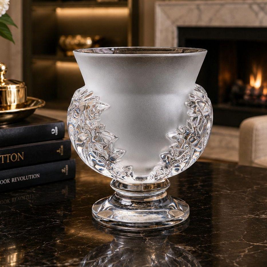 Lalique Crystal Vase - Etsy