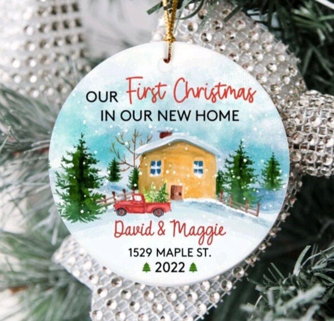 Personalized New Home Ornaments Christmas Ornaments Custom Etsy