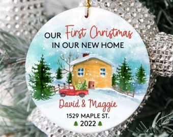 Personalized New Home Christmas Ornament: Custom Ceramic Keepsake