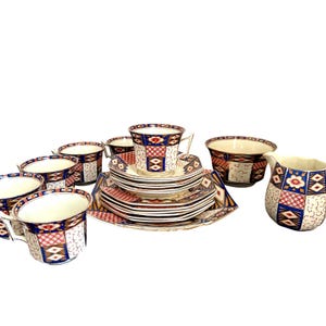 Used Vintage 1920s English 21-Piece Tea Set – Made in England – High Quality – Pre-Owned