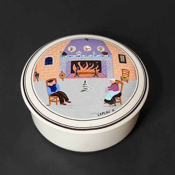 Villeroy & Boch Design Naif Laplau 5 Porcelain Covered Trinket Box 4in