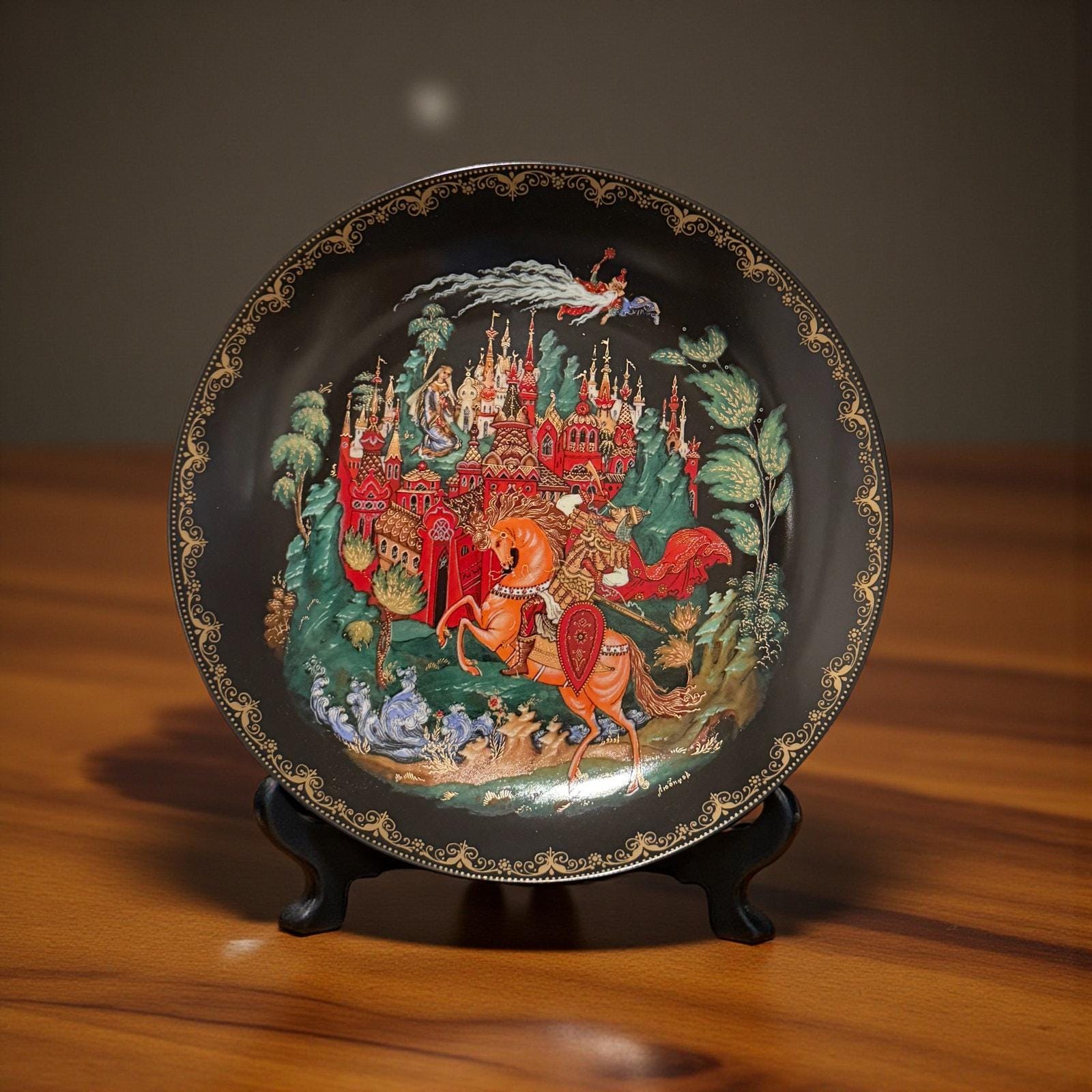 Authentic Vintage Bradford Exchange Russian Legends Plate Ruslan