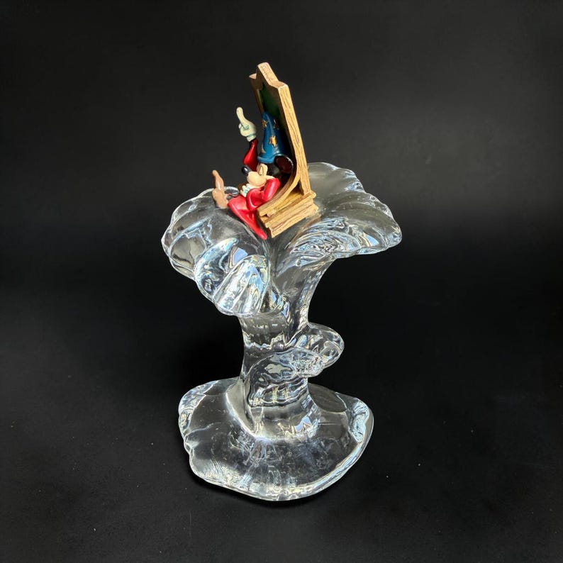 Vintage Walt Disney Crystal & Pewter Mickey Mouse Figurine - 10322 image 2