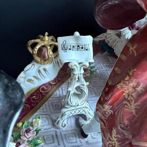 Rare Antique Sitzendorf German Porcelain Figurine - Authentic - Group Music - Large 19” Hand Painted Lace Rococo Victorian Style - 10097 image 10