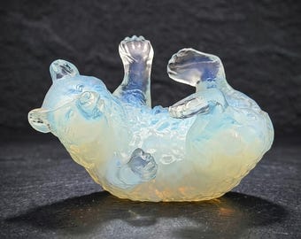 Vintage Sabino France Small Art Glass Swan Figurine - Etsy