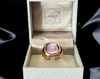 vintage＊LALIQUE＊ラリック＊クリスタル＊リング＊指輪＊本店購入08 Lalique (paris). Silver and Crystal Ring. Pre-owned Jewelry. - Etsy