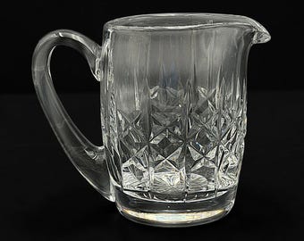 Vtg Waterford Crystal Creamer Signed Irish Cut Crystal Cream Pitcher Cream Jug