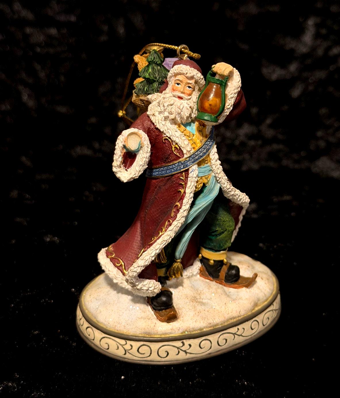 Thomas Kinkade Santa Figurine - Etsy