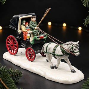 希少◆Department 56 ヘリテージビレッジ 馬車 置物 ヴィンテージ Dept 56 Horse and Carriage - Etsy