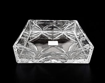 vintage Rare porte-serviettes carré en cristal Marquis by Waterford 7" - Cristal au plomb fabriqué en République tchèque vintage - Dans la boîte d'origine - 10237