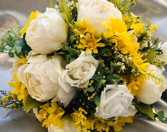 Alternative Bouquet Wedding Decoration Floral Bouquet Wedding Bouquet Bridal Bouquet Yellow Bridesmaid Bouquet Uff0csilk Wedding Flowers Accessories Weddings Valresa Com