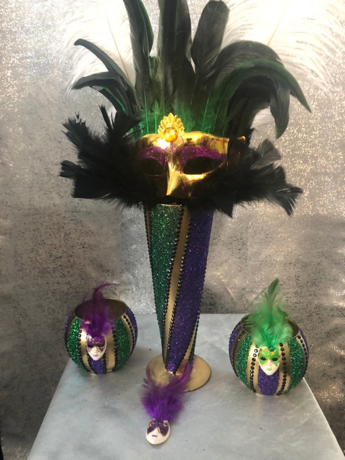 Mardi Gras decorations mardi gras large centerpiece mardi Etsy