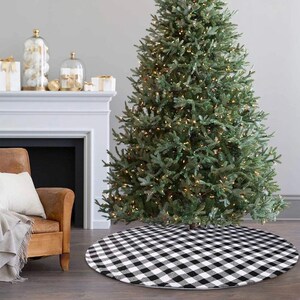 Burlap Christmas Tree Skirt,48 Rustic Double Layers Xmas Tree Decorations for Farmhouse Party,Washable