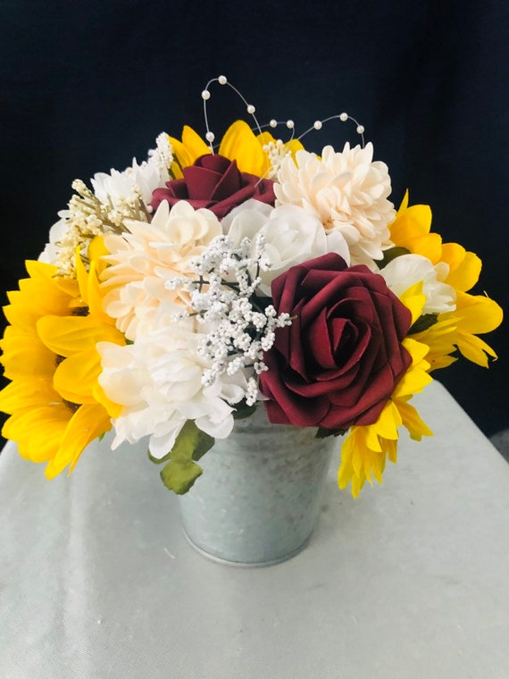 Sunflower and rose wedding centerpieces Clearance