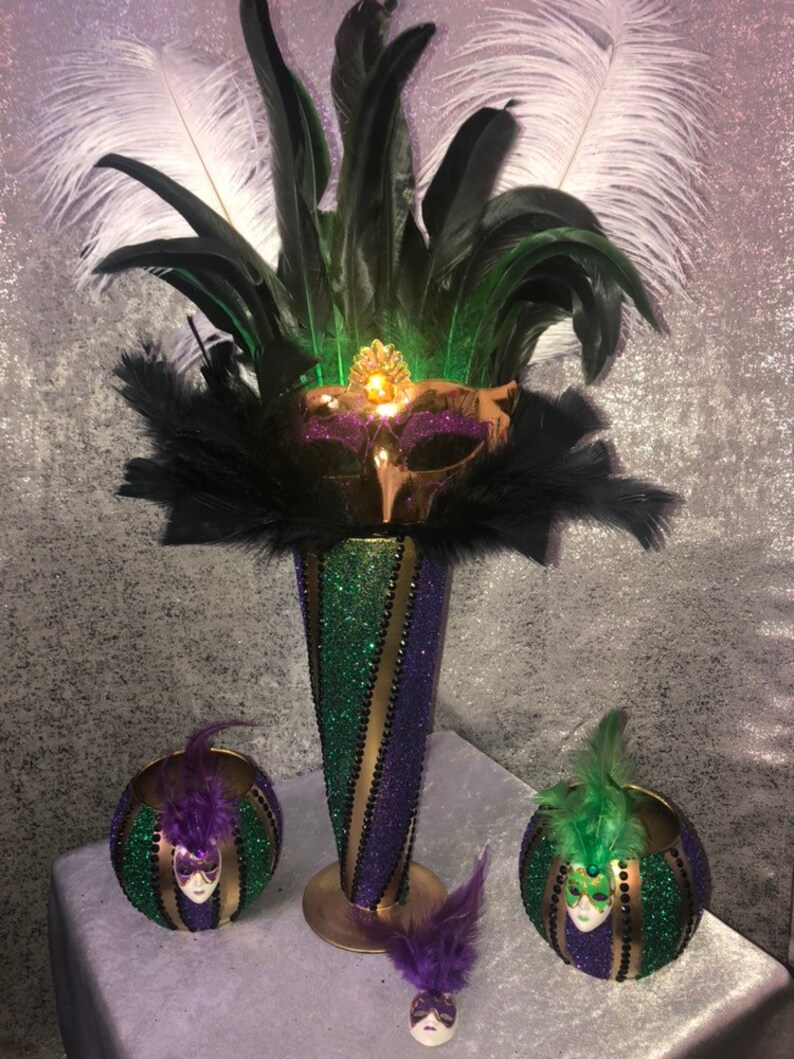 Mardi Gras decorations mardi gras large centerpiece mardi Etsy