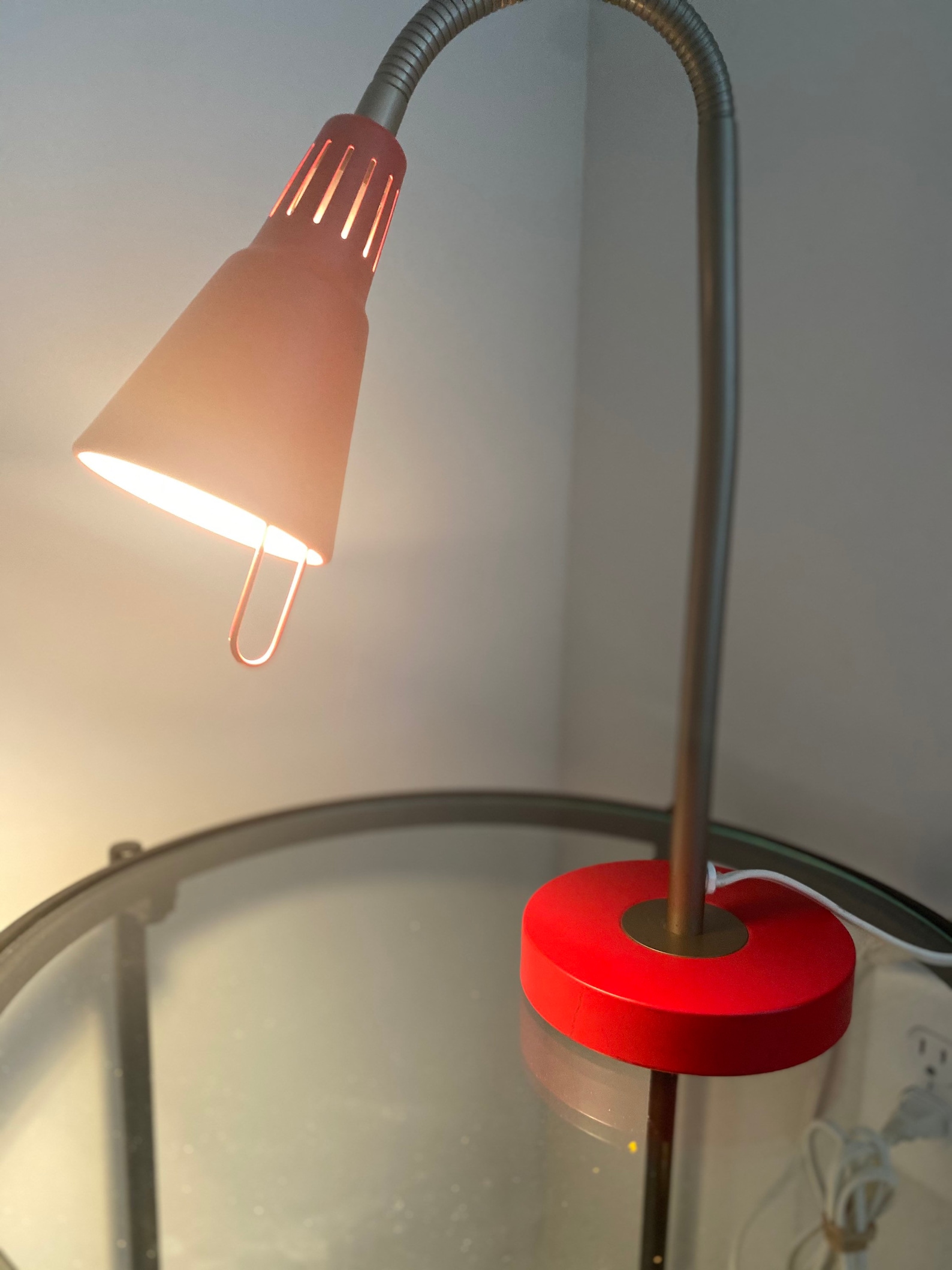 Vintage IKEA Kvart Desk Lamp Red Flexible Bendable 90s Lamp Etsy