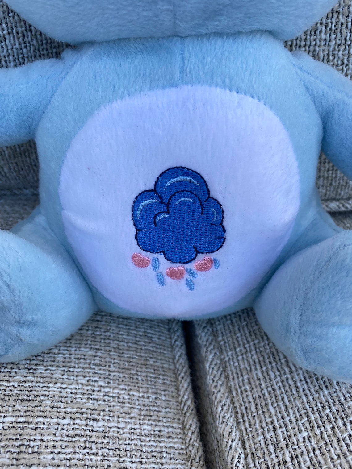 Care Bears Grumpy Bear Rain Storm Cloud Hearts Lightening Blue | Etsy