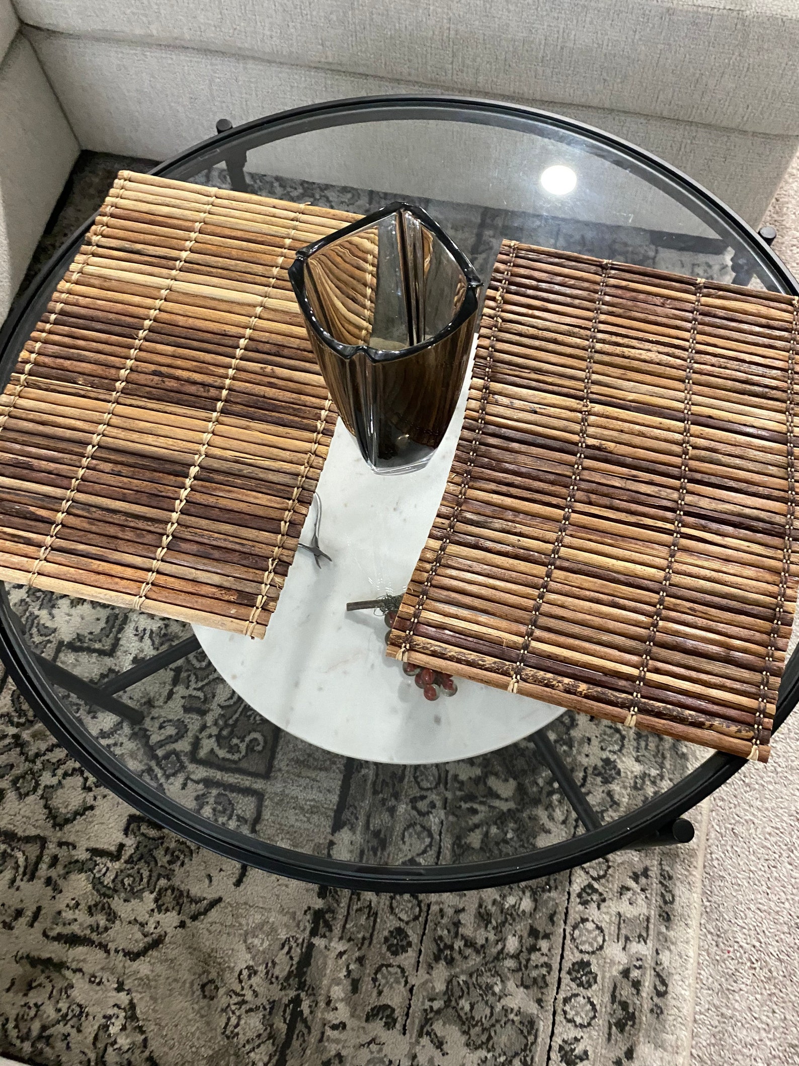 Vintage Bambus Holz Essen Tischsets Frühstück Abendessen Etsy