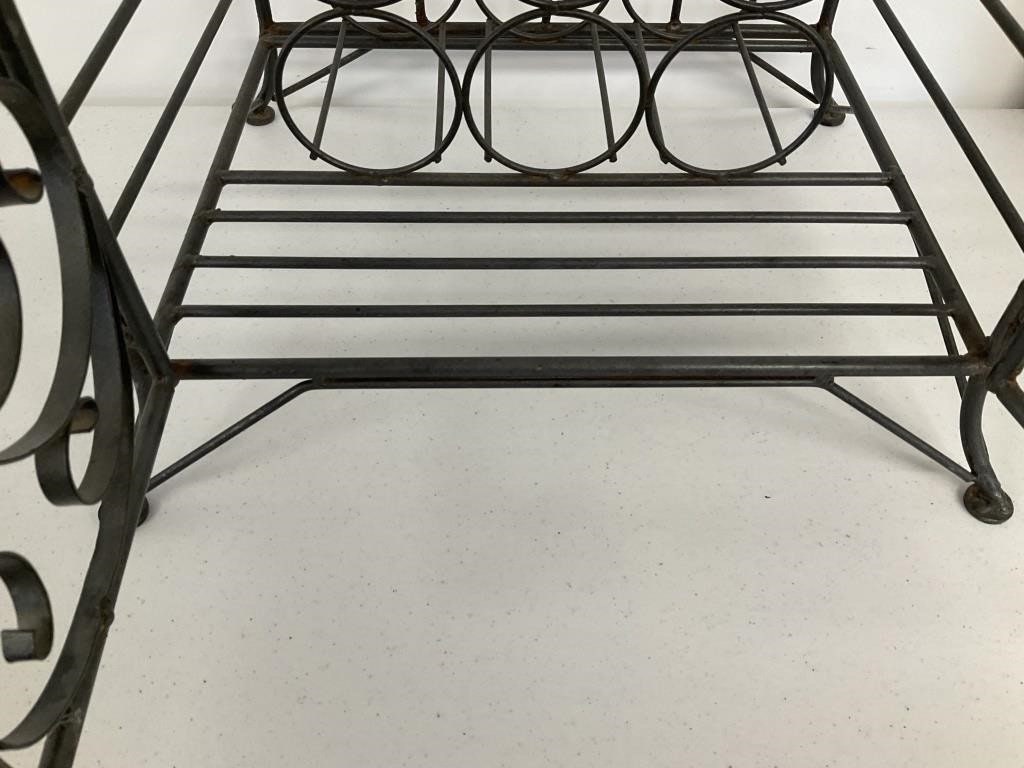 Vintage Wrought Iron Arched Metal Wine Cage Etsy