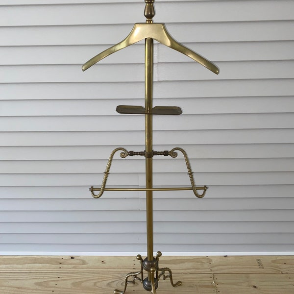 Vintage Gentlemen’s Valet Brass Gentlemen’s Butler Stand