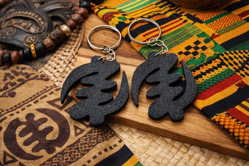 Gye Nyame Keychain: Adinkra African Symbol, Afrocentric Key Ring - Etsy