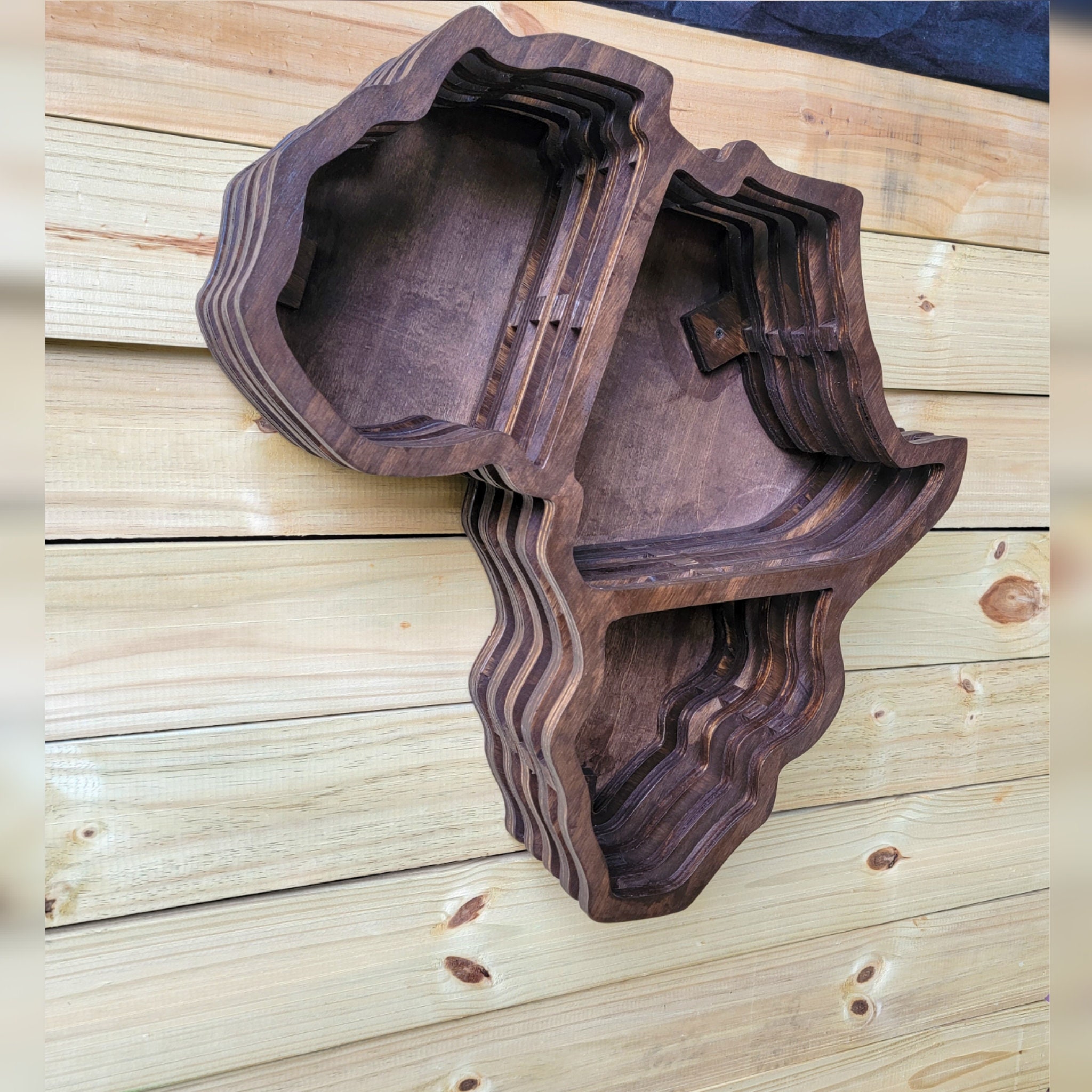 AFRICA BOOKSHELF Africa Bookshelf African Bookshelf Home Etsy