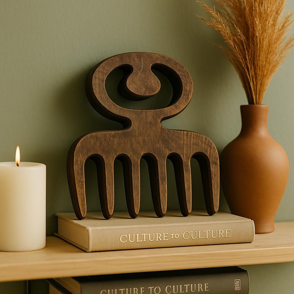 Mini Duafe Wooden Comb Wall Art | Afrocentric Decor, Adinkra Symbol - Etsy
