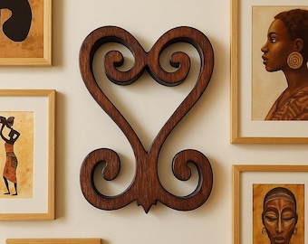 Sankofa Wooden Wall Art: Afrocentric Home Decor, Adinkra Symbol