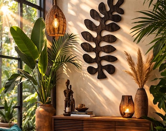 Nyame Nti Adinkra Symbol Wood Wall Art, By God’s Grace African Decor