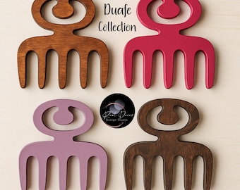 Mini Duafe Wooden Comb Wall Art | Afrocentric Decor, Adinkra Symbol