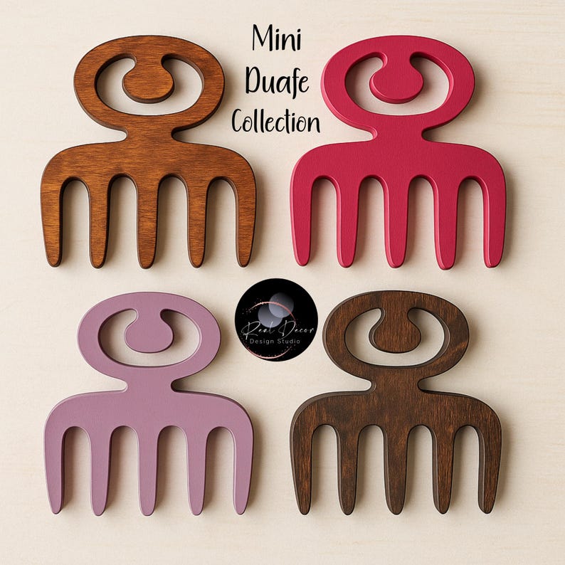 Mini Duafe Wooden Comb Wall Art | Afrocentric Decor, Adinkra Symbol - Etsy