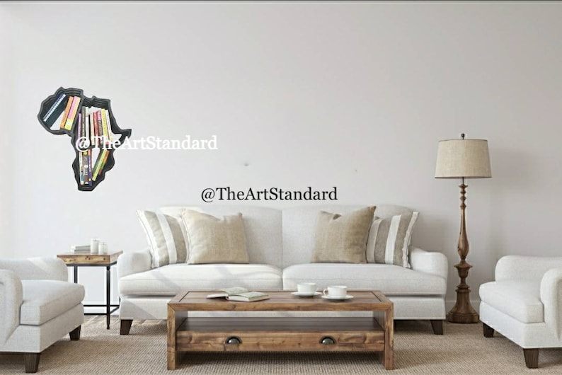 AFRICA BOOKSHELF Africa Bookshelf African Bookshelf Home Etsy