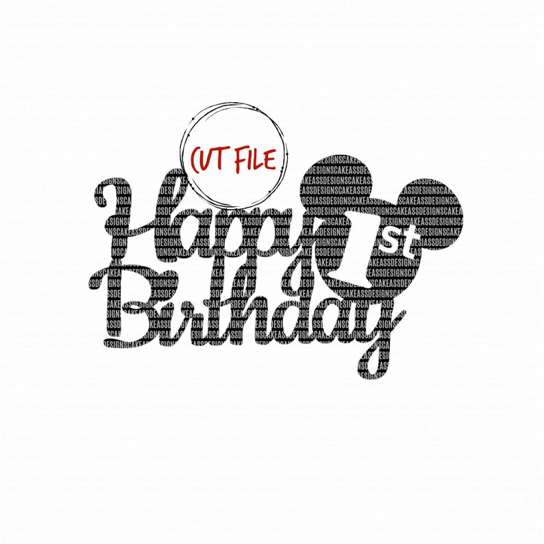 Download Happy Birthday SVG Mickey Birthday svg Cake Topper svg | Etsy