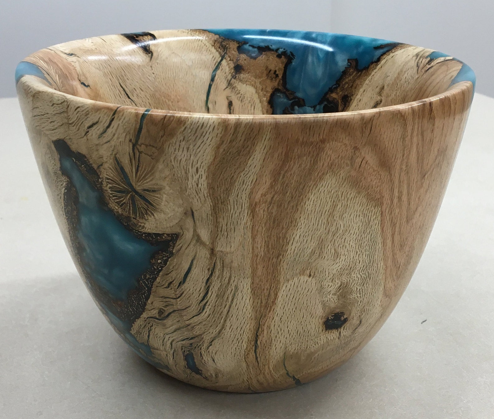 Woodturned Root Ball & Epoxy Bowl Oak Wood Mother's Day Etsy