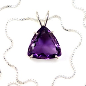 Certified Amethyst Sterling Silver Necklace: February Birthstone Pendant
