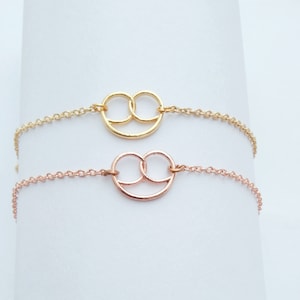 Dainty Infinity Heart Necklace: Minimalist Love Pendant, Gold Over Brass