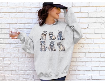 Raccoon Sweatshirt Raccoon Lover Gift Funny Sweatshirt Forest Mom Gift Veterinarian Sweatshirt Retro Sweatshirt Funny Raccoon Top Vet Gift