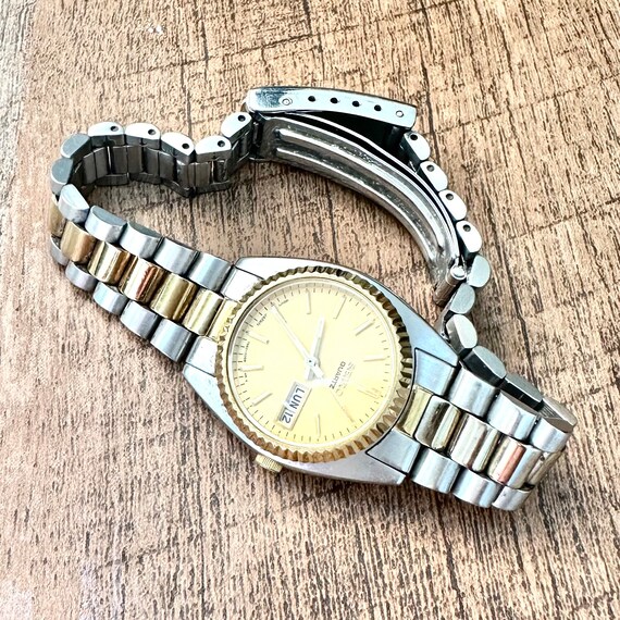 Vintage Seiko Quartz Watch 2 Tone Gold and Silver Classic Round Dress Watch  ” 